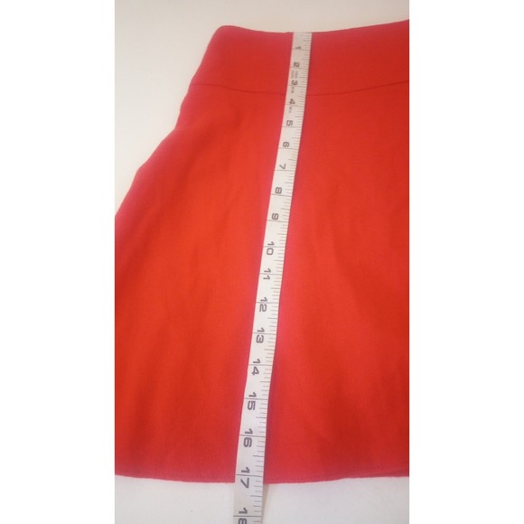 Boden Womens Sz 2 Skirt Mini 65% Wool Blend Orange Side Zip Fully Lined Spring - Picture 9 of 11